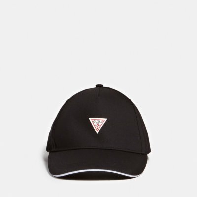 GUESS Triangle Logo Cap Černá