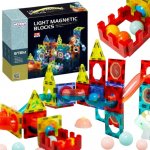 KIK KX5144 Magnetická dráha svítící 75 ks – Zboží Živě
