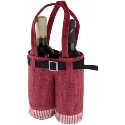 Etue na 2láhve 22x19cm Kalhoty s paskem, bordó – Zboží Živě