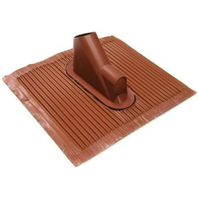 Střešní taška - pro stožár (d=55mm) 45x40 cm s průchodkou - červená; XE9006 – Sleviste.cz