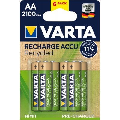 Varta Recycled AA 2100 mAh 6ks 56816101436 — Heureka.cz