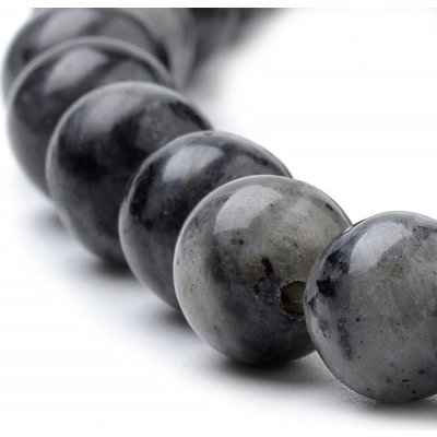 NUBIO Přírodní labradorit - korálky, černé 8 mm – Zboží Dáma