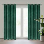 EUROFIRANY ZATEMŇOVACÍ ZÁVĚS NA KROUŽCÍCH VILLA 140X250 CM TMAVĚZELENÁ – Hledejceny.cz