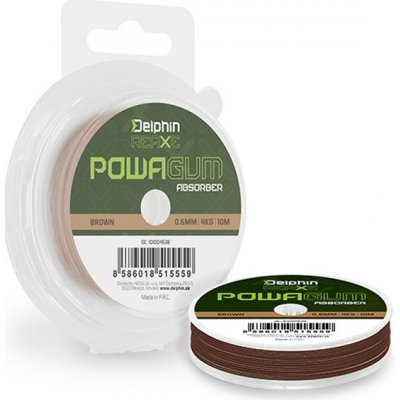 Delphin Reaxe PowaGUM Absorber Hnědá 10m 0,6mm 4kg – Zboží Mobilmania