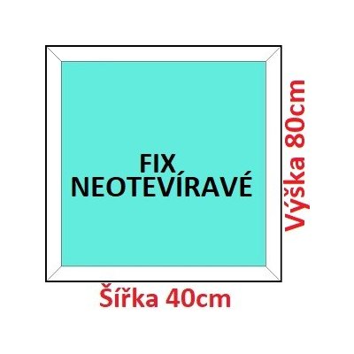 Soft Plastové okno 40x80 cm FIX neotevíravé – Zbozi.Blesk.cz