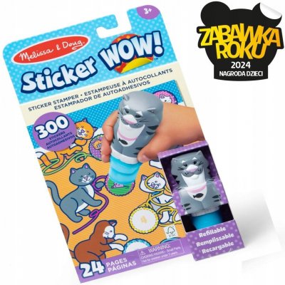 Melissa and Doug Razítko samolepkami Sticker Wow Kočka – Sleviste.cz