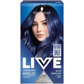 Schwarzkopf Live Urban Metallics barva na vlasy U67 Blue Mercury od 119 Kč  - Heureka.cz