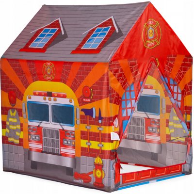 ECOTOYS Dětský stan na hraní s tunelem Hasičská stanice – Zbozi.Blesk.cz