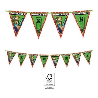 Procos Vlaječková girlanda Minecraft 9 vlajek – Zboží Dáma