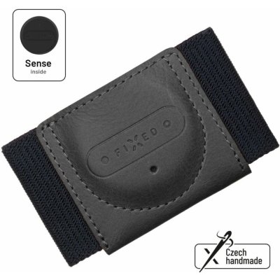 Kožená peněženka FIXED Sense Tiny Wallet se smart trackerem FIXED Sense černá