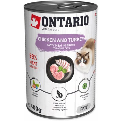 Ontario Cat Chicken and Turkey 400 g – Zboží Mobilmania
