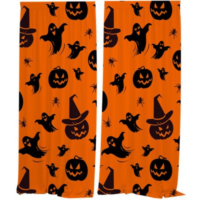 IMPAR Závěsy Halloweenský vzor 2 (Rozměr : 140x250, Materiál: Interlock) – Hledejceny.cz