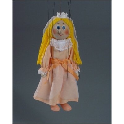 Mašek umělecká výroba Loutka dřevěná Šípková Růženka 20 cm – Zboží Mobilmania