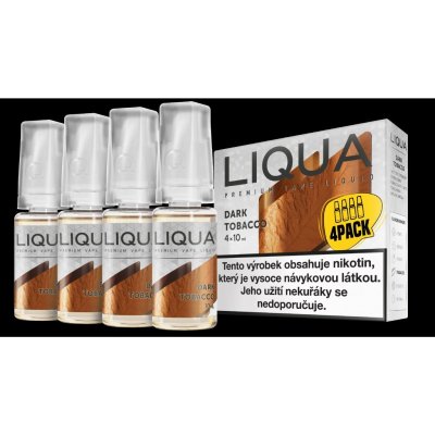 Ritchy Liqua Elements 4Pack Dark tobacco 4 x 10 ml 6 mg – Zboží Mobilmania