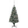 Vánoční stromek zahrada-XL Umělý vánoční stromek LED osvětlení sada koulí a šišky 180 cm