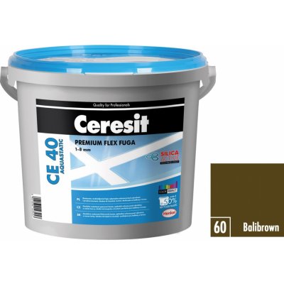 Spárovací hmota flexibilní Ceresit CE 40 Aquastatic balibrown 5 kg /2735269/ – Hledejceny.cz