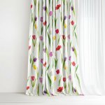 Goldea dekorační závěs luca - barevné tulipány 280x150 cm – Hledejceny.cz