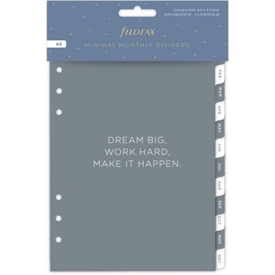 Filofax náplň A5 rozřazovač Minimal bílý měsíční – Hledejceny.cz
