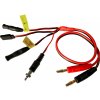 Kabel a konektor pro RC modely Fusion Nabíjecí kabel s banánky Glow,Rx,Tx