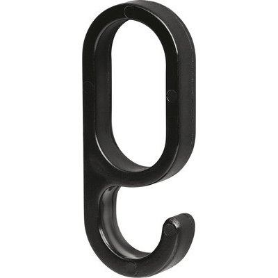 Walteco Háček na šatní oválnou tyč, černý 4 ks 60003 – Zboží Mobilmania