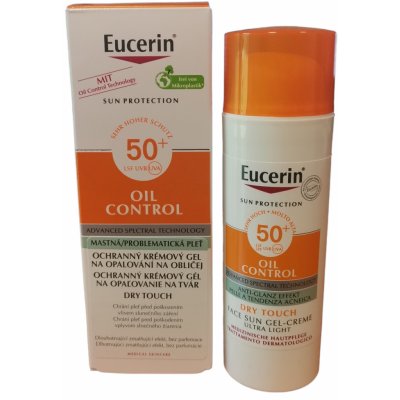 eucerin sun oil control gel opalovaci na oblicej spf50 plus 50 ml –  Heureka.cz