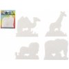 Dětské korálky Podložka na zažehlovací korálky Hama MIDI slon,žirafa,lev,velbloud plast 19x24cm