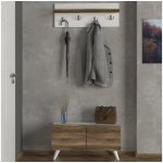 Asir Arasso 188 x 80 cm + botník 60 x 90 cm bílý hnědý AS0690 – Sleviste.cz