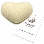 Konjac Konjak houbička na obličej čistý konjak bílé srdce – Zboží Dáma