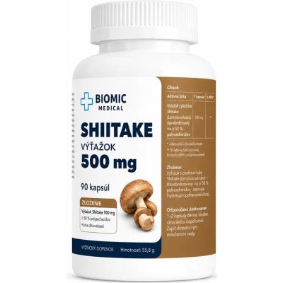 BIOMIC MEDICAL Shiitake 500 mg 90 kapslí – Hledejceny.cz