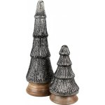 Skleněná vánoční dekorace třpytivého stříbrného stromečku 13*24 cm Clayre & Eef – Hledejceny.cz