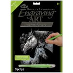 Royal & Langnickel Stříbrný vyškrabávací obrázek Klisna s hříbětem SILF44 – Zboží Dáma