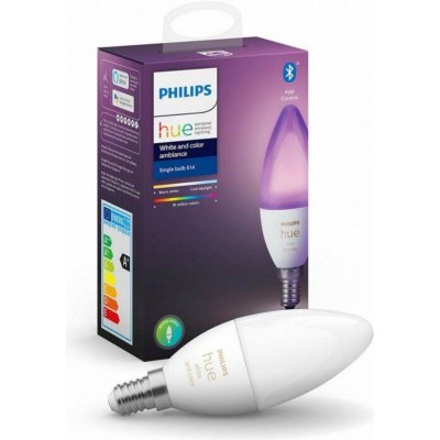 Philips Chytrá žárovka Hue Bluetooth 6W, E14, White and Color Ambiance – Zboží Živě