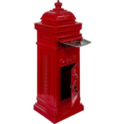 shumee Poštovní schránka starožitná antik - červená – Zboží Mobilmania