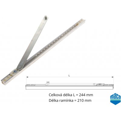 Omezovač otevírání s brzdou Maco Multi-Matic Šířka v kovací drážce: 360 - 449 mm 216367 – Sleviste.cz