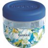 Svačinový box Quokka Obědová krabička Bubble Blue Peonies 770 ml