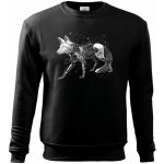 Kyber Liška bílý potisk mikina ESSENTIAL – Sleviste.cz