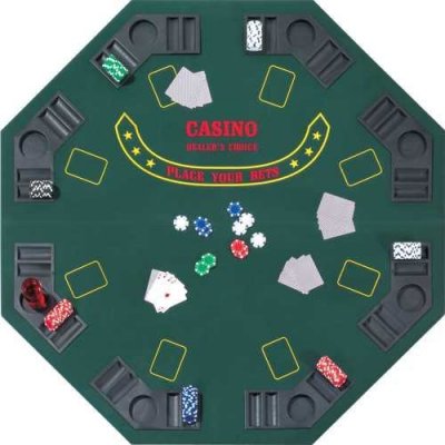Hot Sports Poker stůl osmihranný 125 cm skládací – Zbozi.Blesk.cz