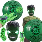 STŘÍLEJÍCÍ RUKAVICE VYSTŘELOVACÍ MASKA SVÍTÍCÍ LED KOTOUČ HULK ZELENÝ – Hledejceny.cz