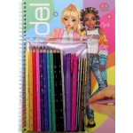 Top Model kreativní omalovánky se samolepkami a psací potřeby – Zboží Dáma