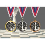 Akrylátová medaile Šachy Zlatá – Zboží Dáma