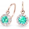 Náušnice Cutie Jewellery dětské náušnice z růžového zlata C2745R-Mint Green