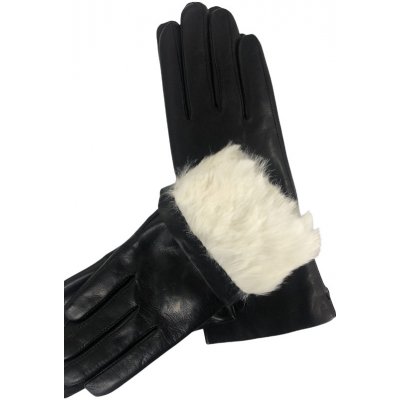 Junek Luxusní černé dámské kožené rukavice – Zboží Mobilmania