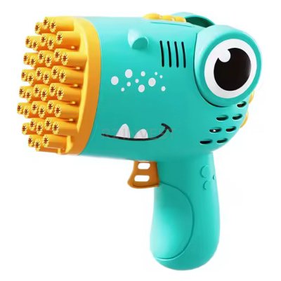 1Mcz MY636 Bublifuk Dinosaurus pistole na baterie s náplní mátově zelená mint green – Zboží Dáma