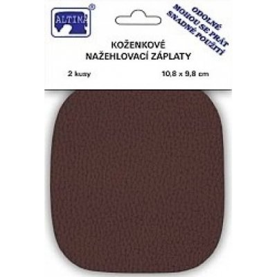 Záplaty koženkové nažehlovací Altima 10,8x9,8 cm 2 ks - hnědé – Zboží Mobilmania