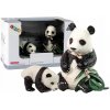 Figurka LeanToys Panda Velká s mladým a bambusem