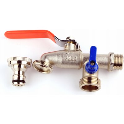 BRADAS Ventil zahradní 1/2", 2 x koncovka GZ 3/4" BR-GKK0512 – HobbyKompas.cz