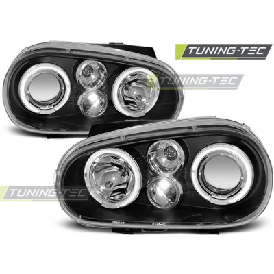Tuning-Tec Přední čirá světla Volkswagen Golf IV (1997 - 2006) - černé - Angel Eyes – Hledejceny.cz