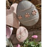 Šedé antik plechové závěsné vajíčko s květy 10*2*8 cm – Hledejceny.cz