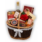 Svatební košík s červeným dekorováním – Zboží Dáma