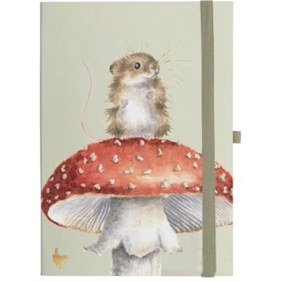 Luxusní zápisník Wrendale Designs "He's a Fun-Gi", A5, 100 l., linkovaný - Myška – Zboží Živě